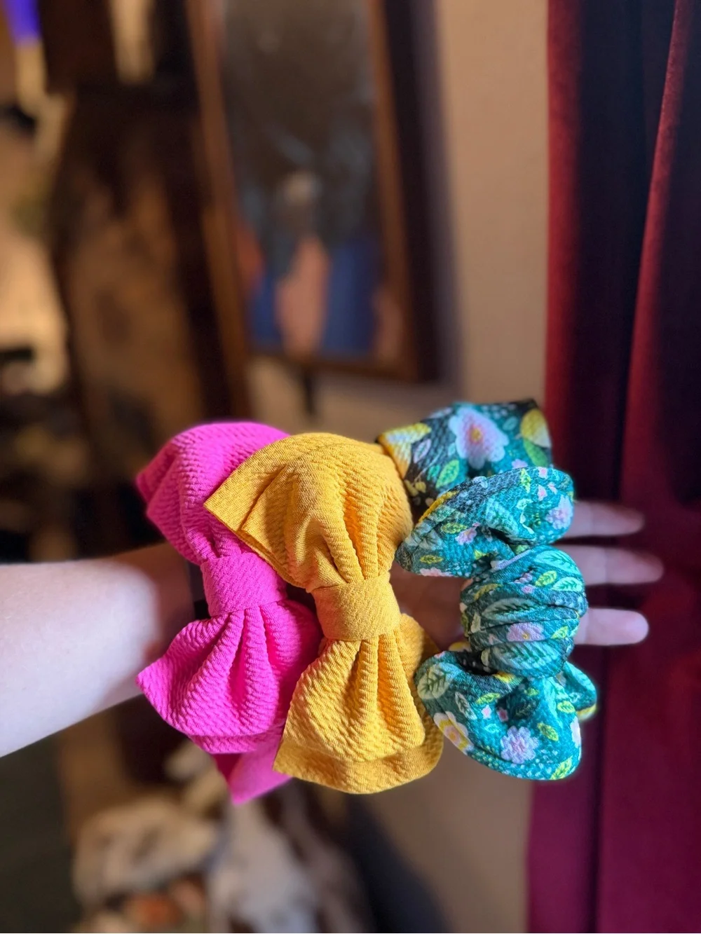Baby Head-wrap Set - Pink, Yellow & Teal Floral
